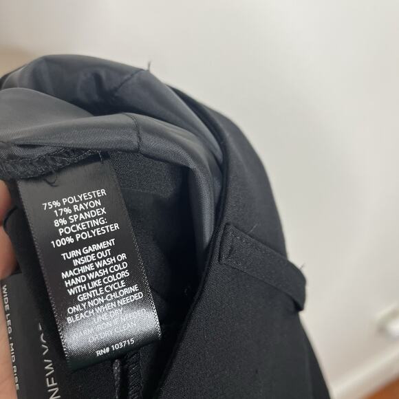 Jones & Co Wide Leg Mid Rise Dress Pants Black Womens Size 24W Crepe Career - Picture 9 of 9